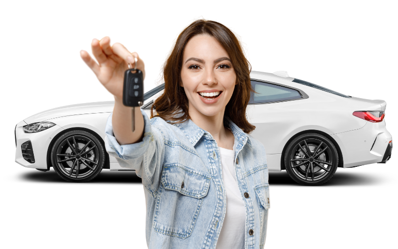teen with new car
